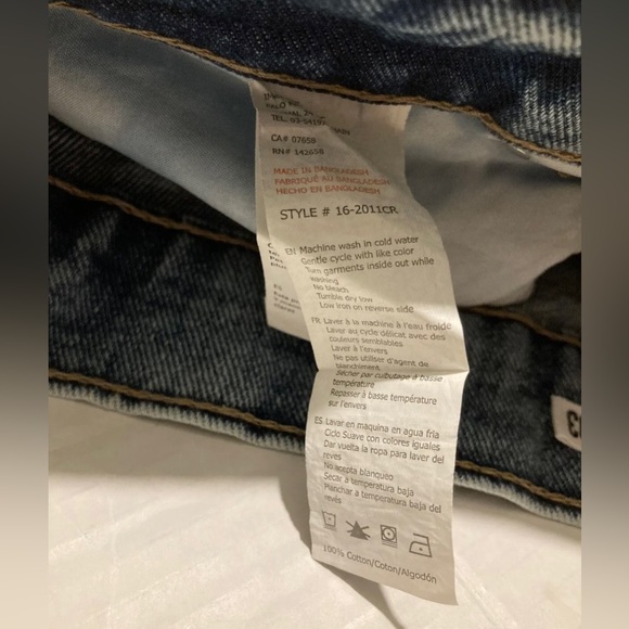 Mom high rise size 3 Refuge denim raw hem jeans NEW - Picture 8 of 8